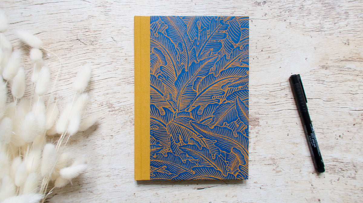 Carnet de notes A5 personnalisable couverture rigide fait main