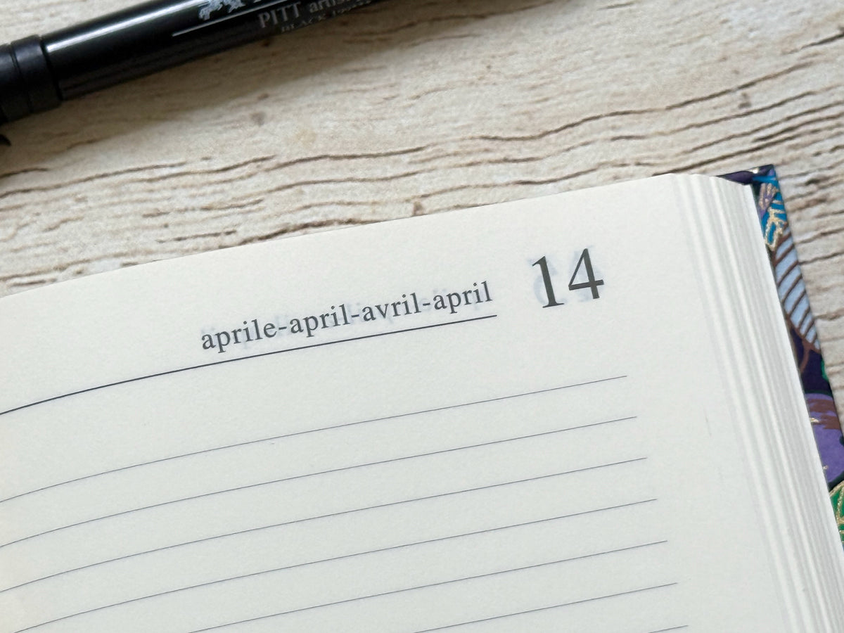 Agenda perpétuel - Feuilles baies fruits violet